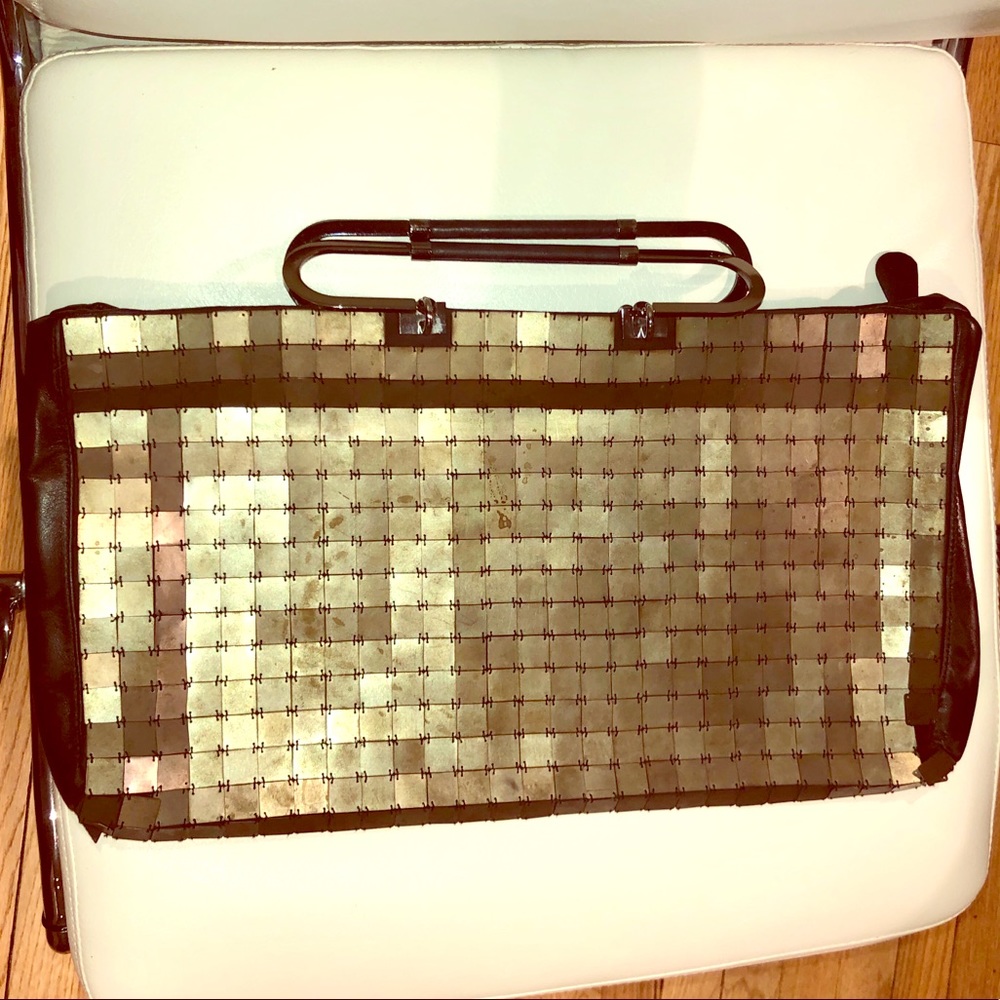 Authentic Herve leger metal hand bag
